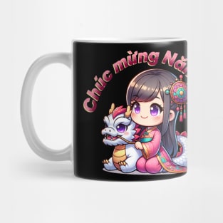 Vietnamese New Year Girl & Dragon Mug